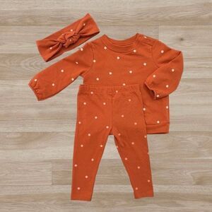 Baby Girl Cat & Jack Fall 3 Piece Matching Set 12 months